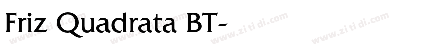 Friz Quadrata BT字体转换